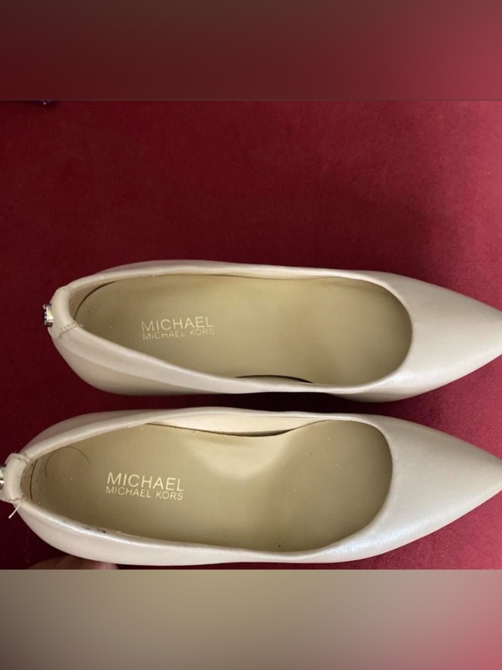 Michael Kors Women's Pointed Ballet heel in Ivory Pearl